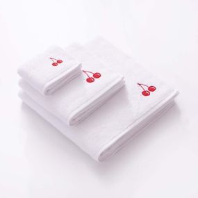 Комплект 3 кърпи за баня Benetton Fruits бяло, черешки