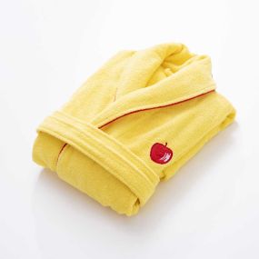 Халат за баня Benetton Fruits L/XL жълт, ябълки