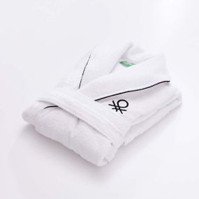 Халат за баня Benetton Core M/L бял