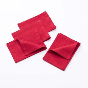 Комплект 4 броя текстилни салфетки Benetton Fw23 40х40 см червени