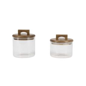 Комплект 2 броя стъклени буркани Bergner Coffee&Tea Lovers 350/500 мл 