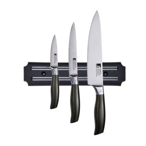 Комплект 3 ножа и магнитна поставка Bergner Midnight