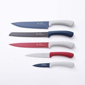 Комплект 5 броя ножове с незалепващо покритие Polo club