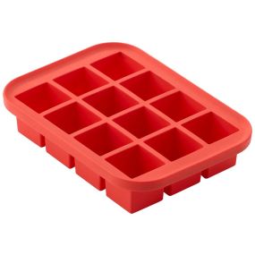 Силиконова форма за лед Judge Silicone червена, кубчета