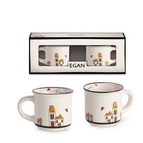 Комплект 2 чаши за кафе Egan Le Casette 80 мл