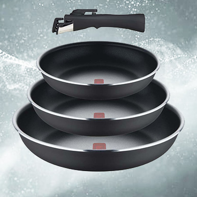 Комплект тигани с подвижна дръжка Bergner CLick&Cook